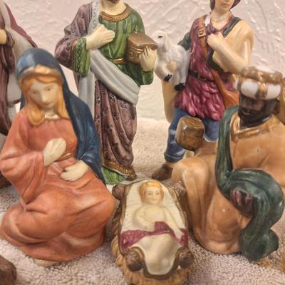 porcelain nativity set