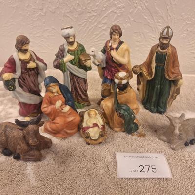 porcelain nativity set