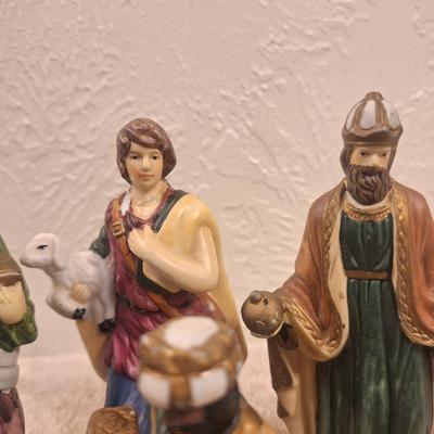 porcelain nativity set