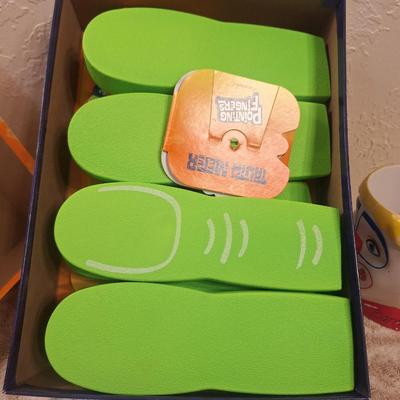 Hasbro Pointing Fingers party game and a vintage Ringling Bros. and Barnum & Bailey Circus clown mug