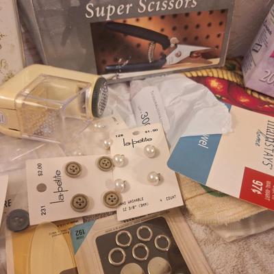 assortment of crafting items