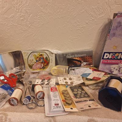 assortment of crafting items