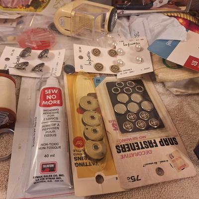 assortment of crafting items