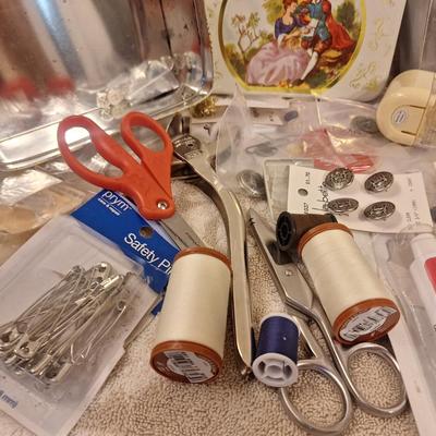 assortment of crafting items