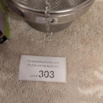 stainless steel mesh tea ball infuser or spice ball.