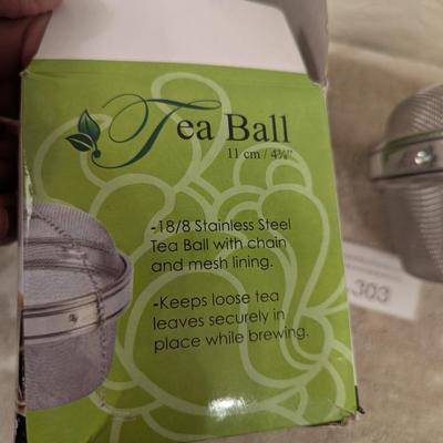 stainless steel mesh tea ball infuser or spice ball.