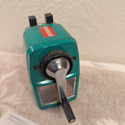 manual, desktop-style pencil sharpener.