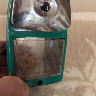 manual, desktop-style pencil sharpener.