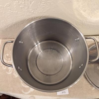 stainless steel stock pot with lid