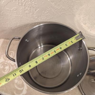 stainless steel stock pot with lid