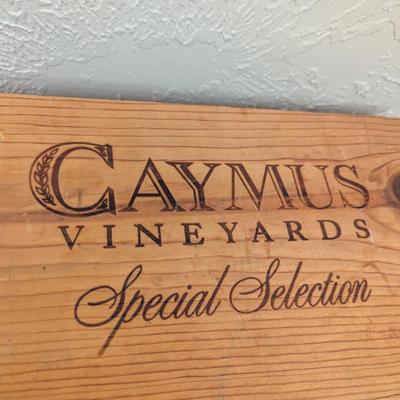 wooden Caymus Vineyards Special Selection wine crate.