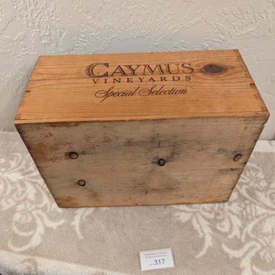 wooden Caymus Vineyards Special Selection wine crate.