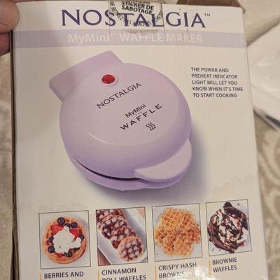 Nostalgia MyMini Personal Electric Waffle Maker.