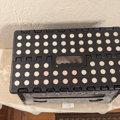 black and grey snakeskin pattern plastic folding step