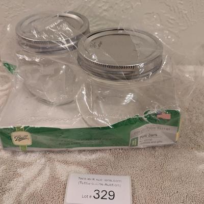 2 wide mouth pint jars