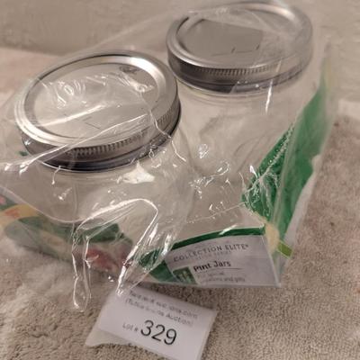 2 wide mouth pint jars
