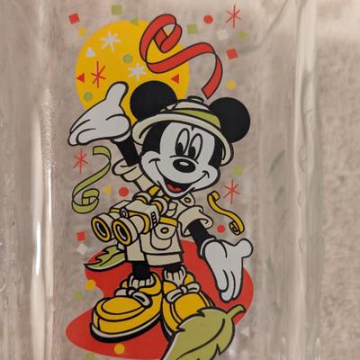  Walt Disney World Celebration 2000 McDonald's glass featuring Mickey Mouse in a safari outfit
