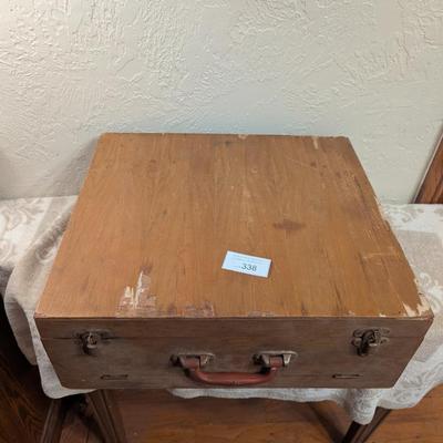 vintage Thai Siam Brass flatware set with rosewood handles in Storage box