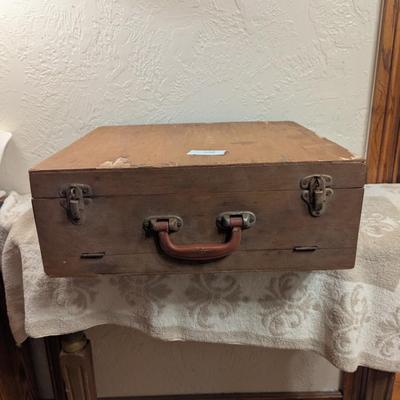 vintage Thai Siam Brass flatware set with rosewood handles in Storage box