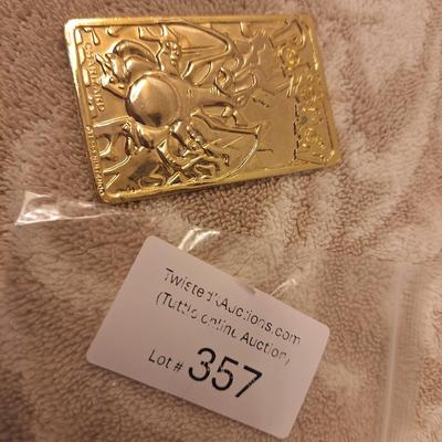 1999 Nintendo Charizard 23K gold-plated trading card, originally a promotional item from Burger King.