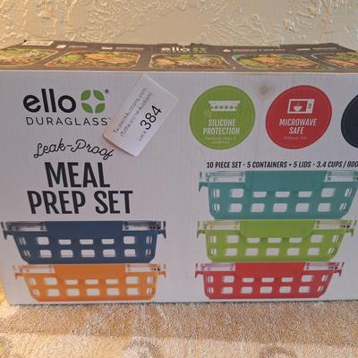 Ello DuraGlass 10-piece Meal Prep Set.