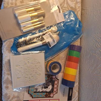 stencils and paint brushes