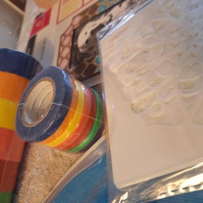 stencils and paint brushes