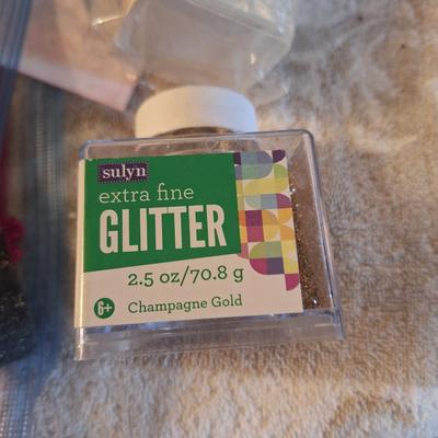 Assorted arts and crafts supplies,