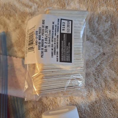 Assorted arts and crafts supplies,