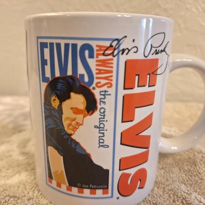 Elvis Presley "Always the Original" coffee mug, featuring artwork by Joe Petruccio.
