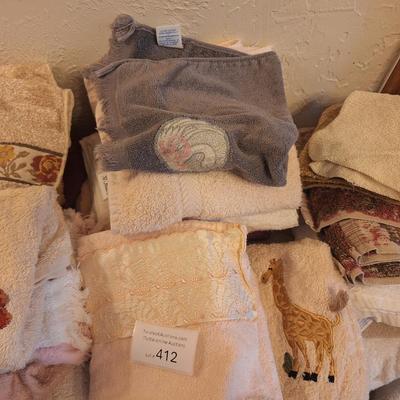 assortment of wash clothes, and hand towels.