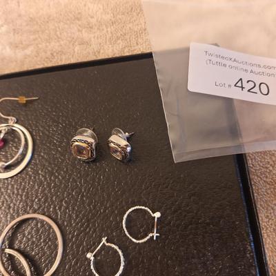 4 sets of earrings and one bracelet