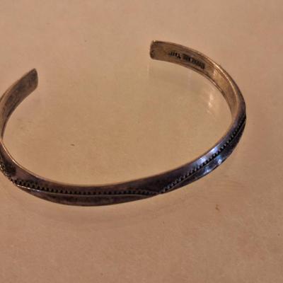 Sterling silver baby bracelet.