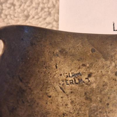 Blue Labradorite leaf in sterling silver hair clip -missing the stick part