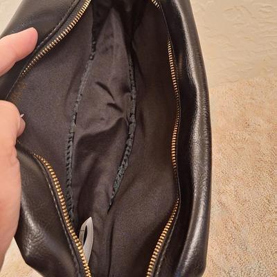 Carolina Herrera Bad Boy black faux leather toiletry bag