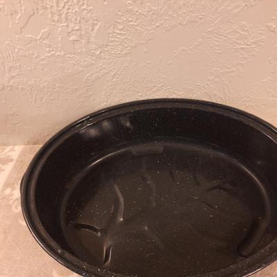 Enamel black speckled oven roaster