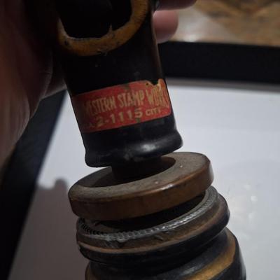 vintage cast iron desk seal embosser