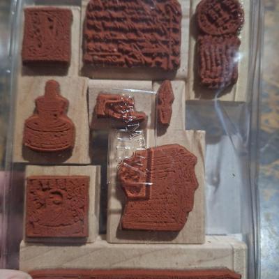  retired Stampin' Up! Office Ephemera rubber stamps.