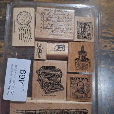  retired Stampin' Up! Office Ephemera rubber stamps.