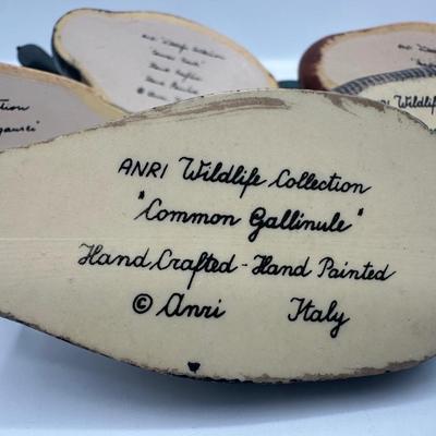 ANRI Italian Hand-Carved Wooden Wildlife Duck Figurines