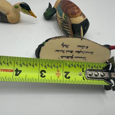 ANRI Italian Hand-Carved Wooden Wildlife Duck Figurines