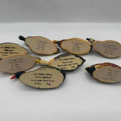 ANRI Italian Hand-Carved Wooden Wildlife Duck Figurines