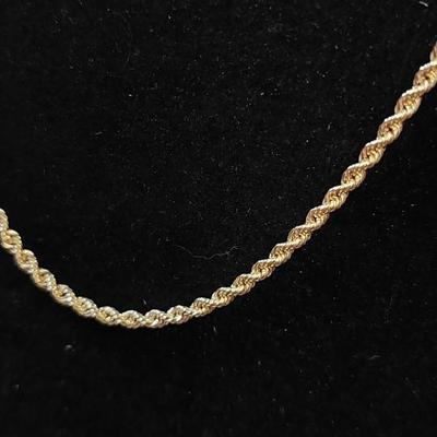 14kt Gold Filled Rope Necklace 16"