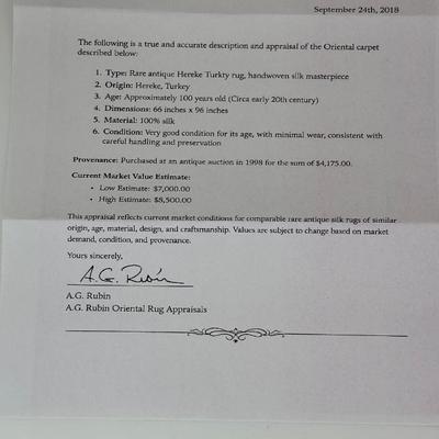 Rare Antique Hereke Turkey %100 Silk Rug, Circa Early 19th Century -Handwoven Masterpiece-Cleaned