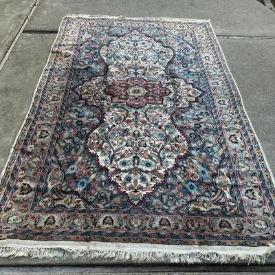 Antique Hand-Knotted Persian Rug  Floral Medallion Design  Wool With Possible Silk-Cleaned Professionally 