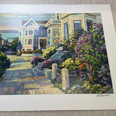 Signed Limited Edition Serigraph Grove Street By Howard Behrens  Hand-Signed With Certificate Of Authentici