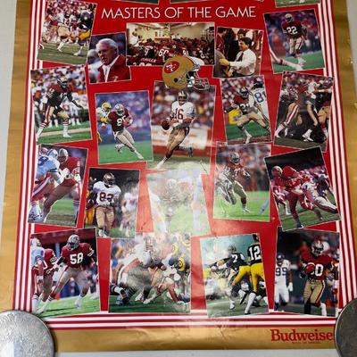 Large Lot Of Vintage Sports Posters  NBA, NFL & MLB Legends (Jordan, Bo Jackson, 49ers, Giants)