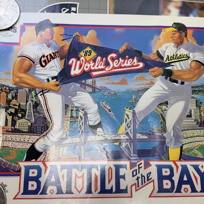 Large Lot Of Vintage Sports Posters  NBA, NFL & MLB Legends (Jordan, Bo Jackson, 49ers, Giants)