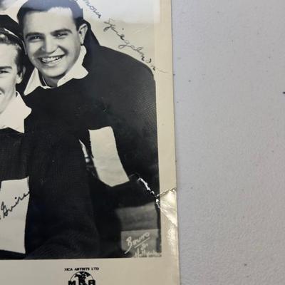 Signed Vintage The Hilltoppers Autographed Black & White Promo Photo  Dot Records (1950s)