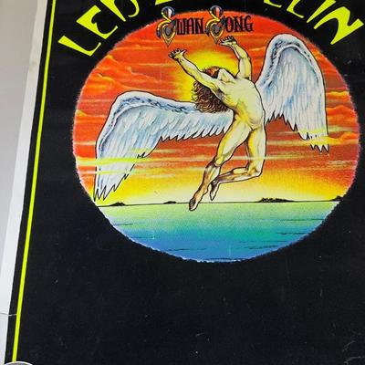 Vintage Led Zeppelin Swan Song Rock Poster  Classic 1970s Album Art Poster